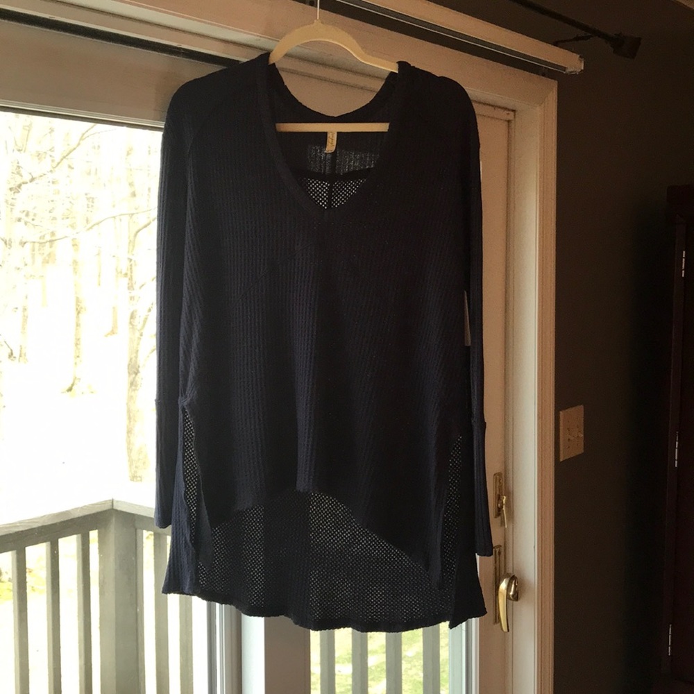 NWT Free People navy blue top